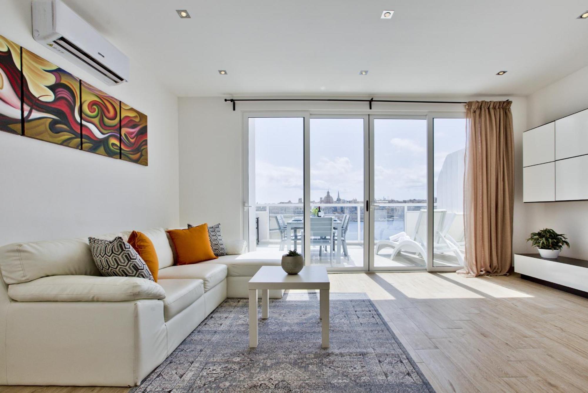 Bastions Seaview And Duplex Penthouse In By Shortletsmalta Sliema